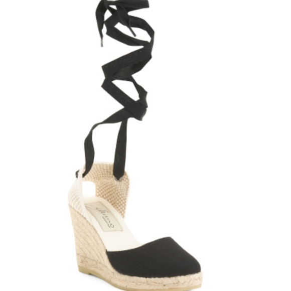 GAIMO | lace up Wedge Sandals - Picture 1 of 2